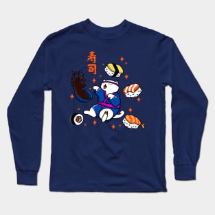 Cat Sushi Chef Long Sleeve T-Shirt